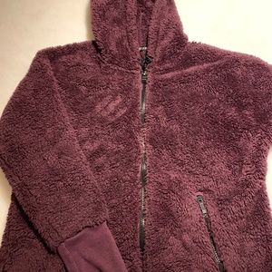 Calvin Klein Purple Faux-Shearling Zipup, SALE!